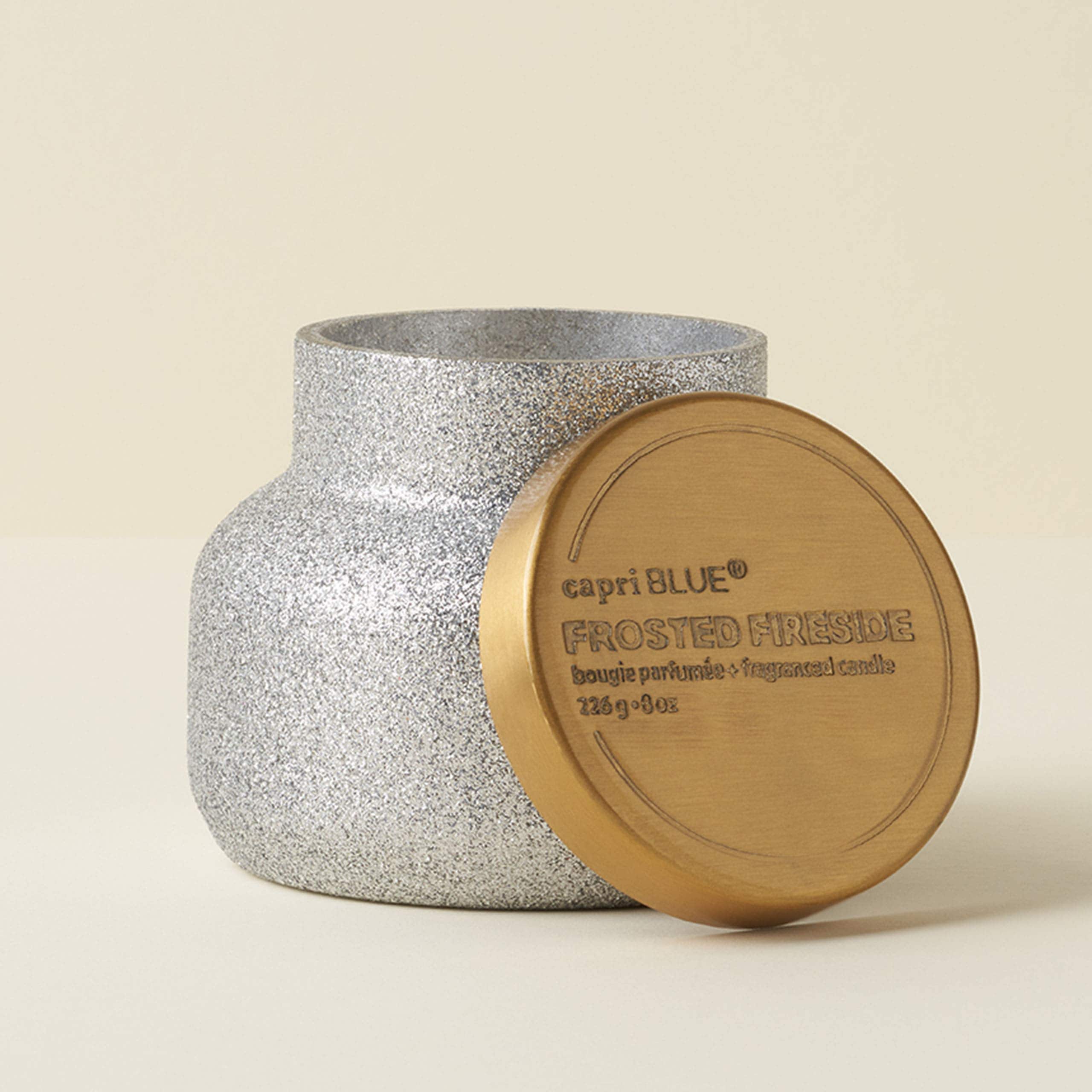 Frosted Fireside Candle - Capri Blue
